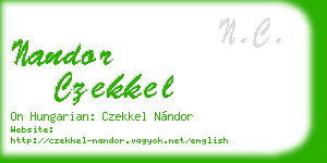 nandor czekkel business card